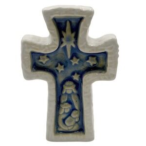 Lefton Ceramic Nativity‎ Cross Religious Decor Christmas Star Holy Family